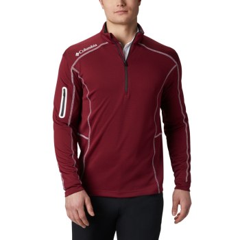 Columbia Omni-Wick Shotgun Quarter-Zip, Pullover Rojos Oscuro Para Hombre | 496831-VWJ